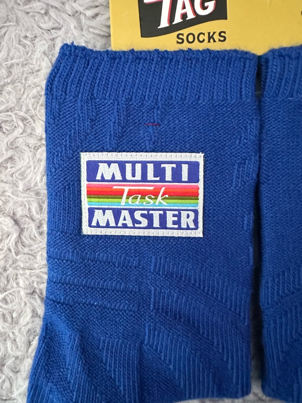 Blue Q Bold Blue "Multi Task Master" Men's Socks - Picture 2 of 6